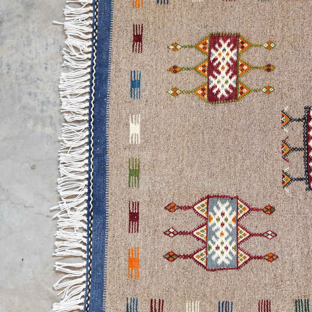 Hand-made Wool Berber Carpet - Akhnif in High Atlas
