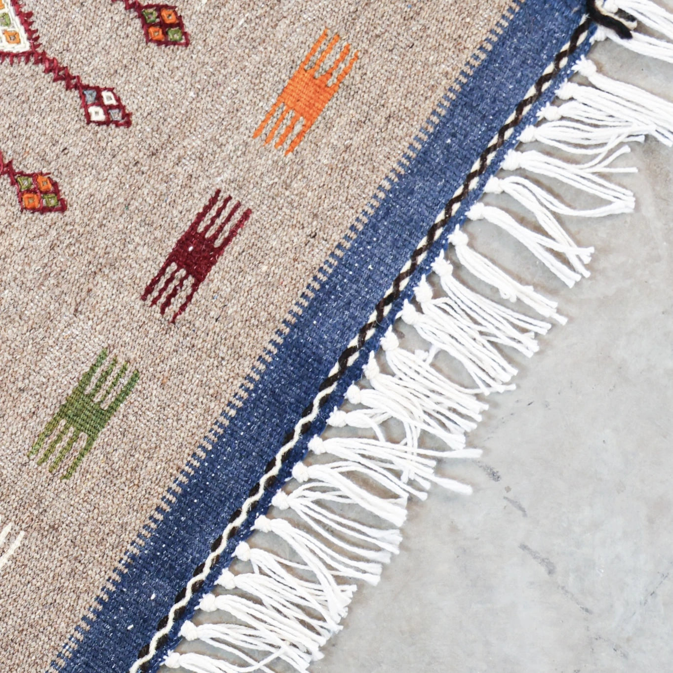 Hand-made Wool Berber Carpet - Akhnif in High Atlas