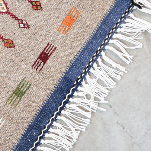 Hand-made Wool Berber Carpet - Akhnif in High Atlas