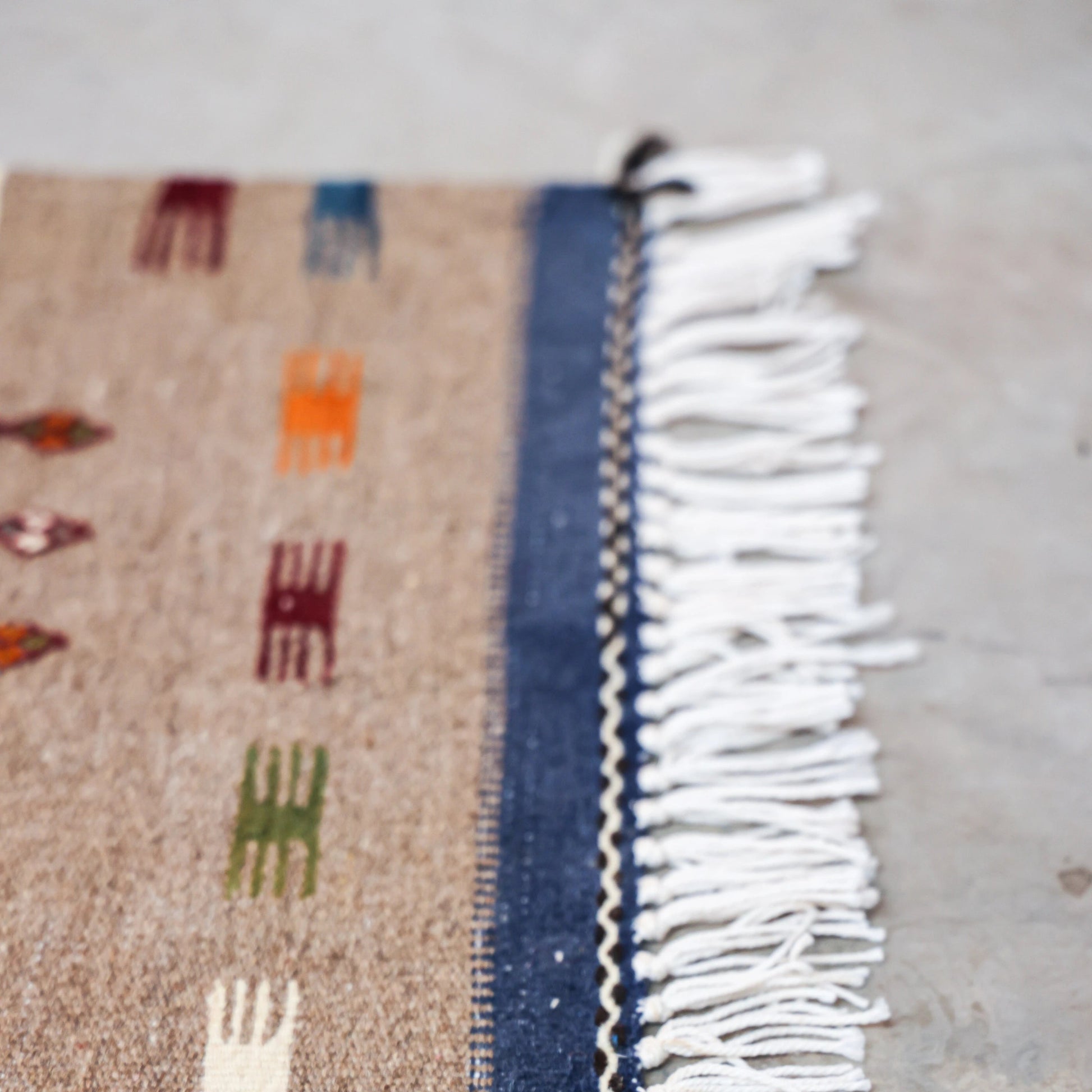 Hand-made Wool Berber Carpet - Akhnif in High Atlas