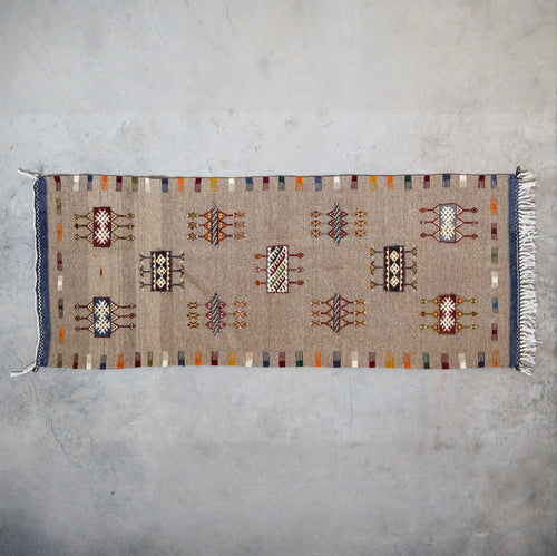 Hand-made Wool Berber Carpet - Akhnif in High Atlas
