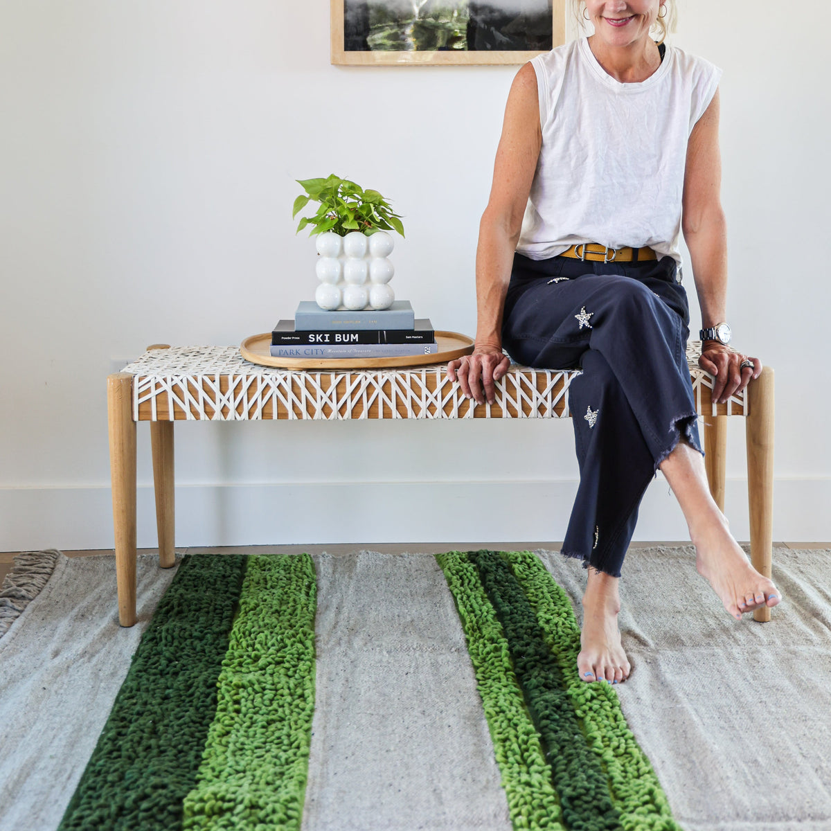Person sitting on a chair with a 'CHILL' sign in the background